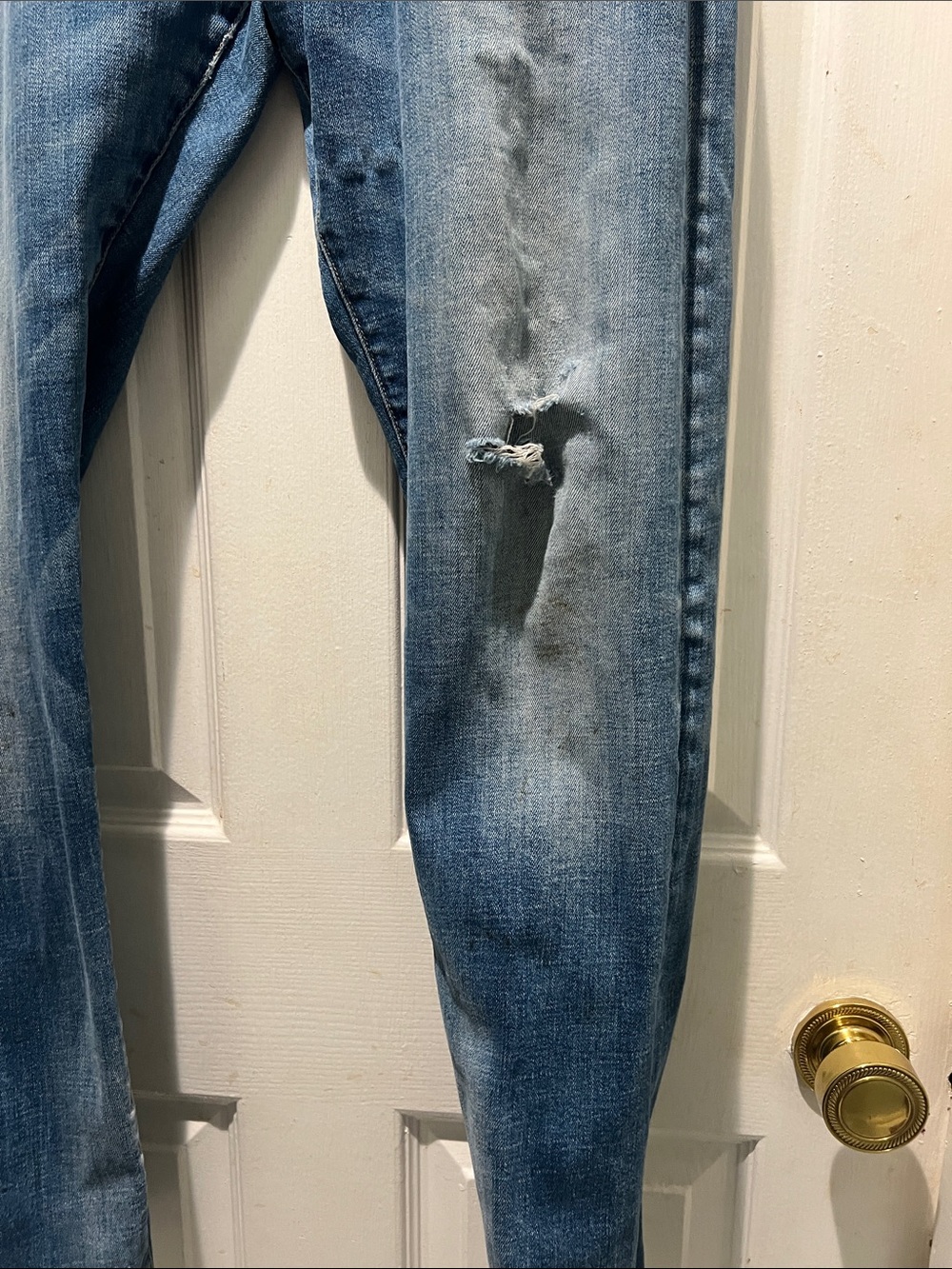 Scotch & Soda Light Blue Ralston Skinny Jeans with Distressed Detail - Picture 6 of 16